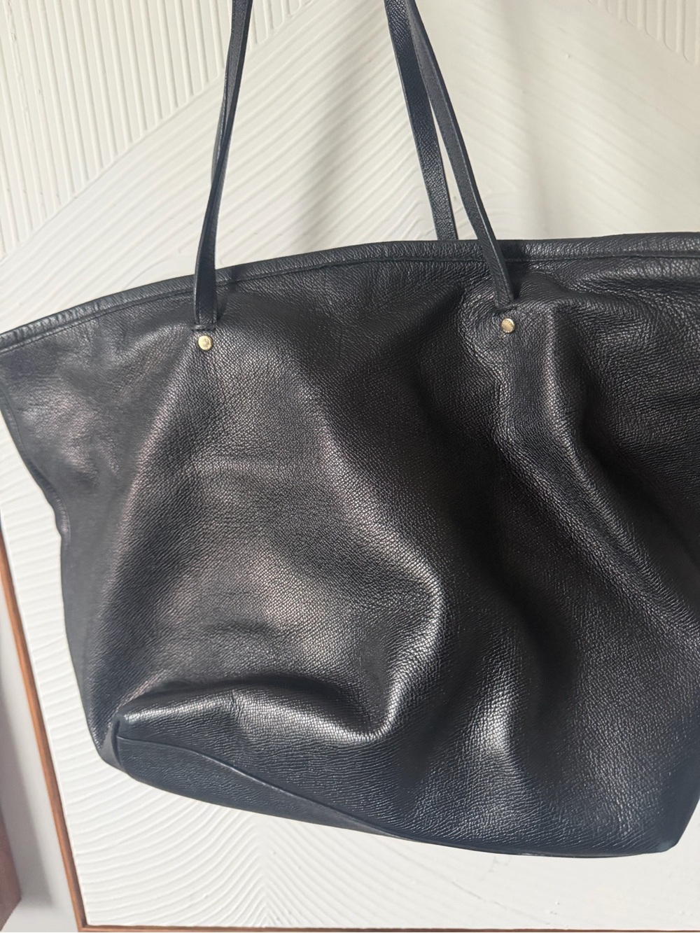 COACH Black Leather Tote Bag - Classic Everyday Carry G1723-57131E - Picture 4 of 14